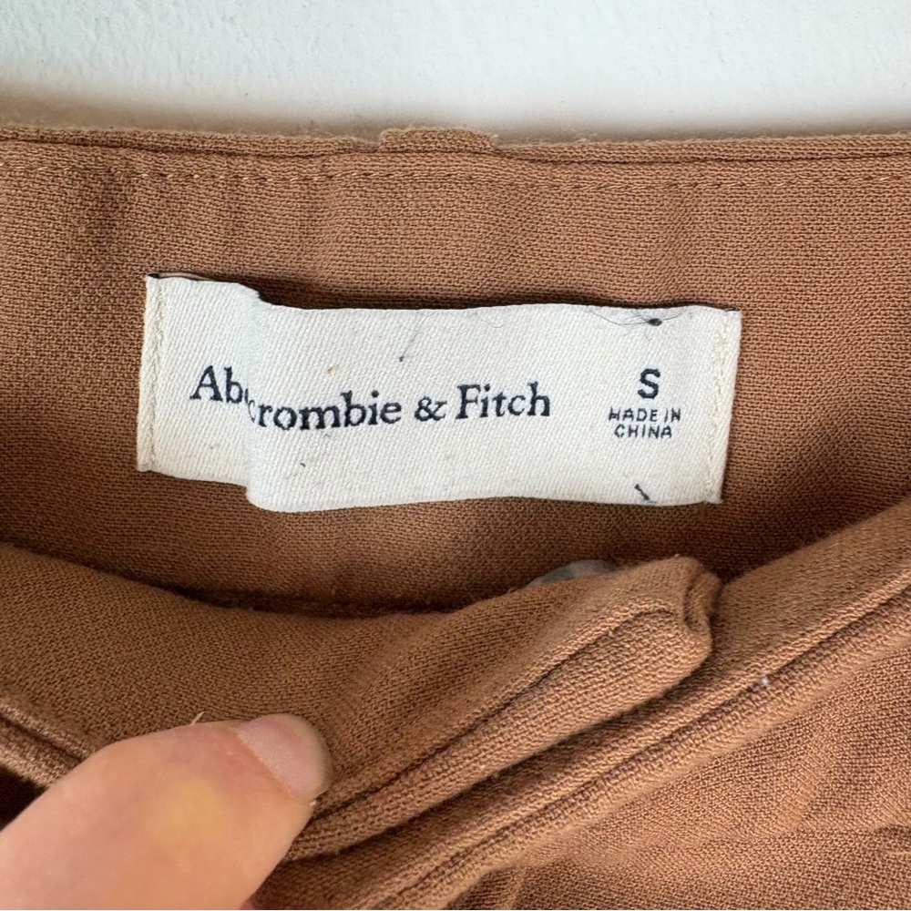 Abercrombie and fitch sloane tailored wide leg pants brown Size S - Picture 4 of 6